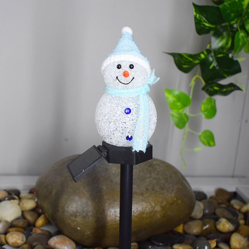 Christmas New Outdoor Solar Snowman Cute Lawn Garden Lamp Modern Garden Landscape Plug Decorative Lamp