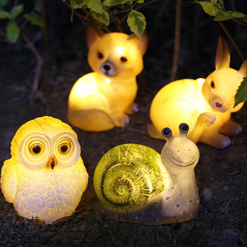 Resin solar lamp animal shaped lamp