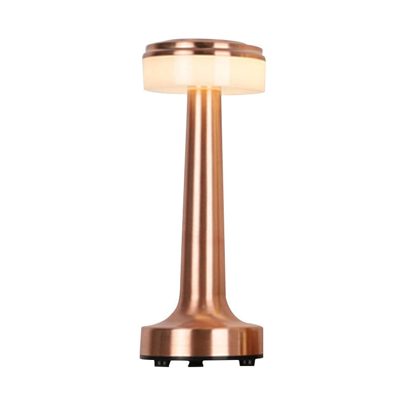 Bar Table Lamp Led Retro Rechargeable Barbell Small Night Lamp Wireless Touch Dimming Table Lamp Coffee Shop Bedside Lamp