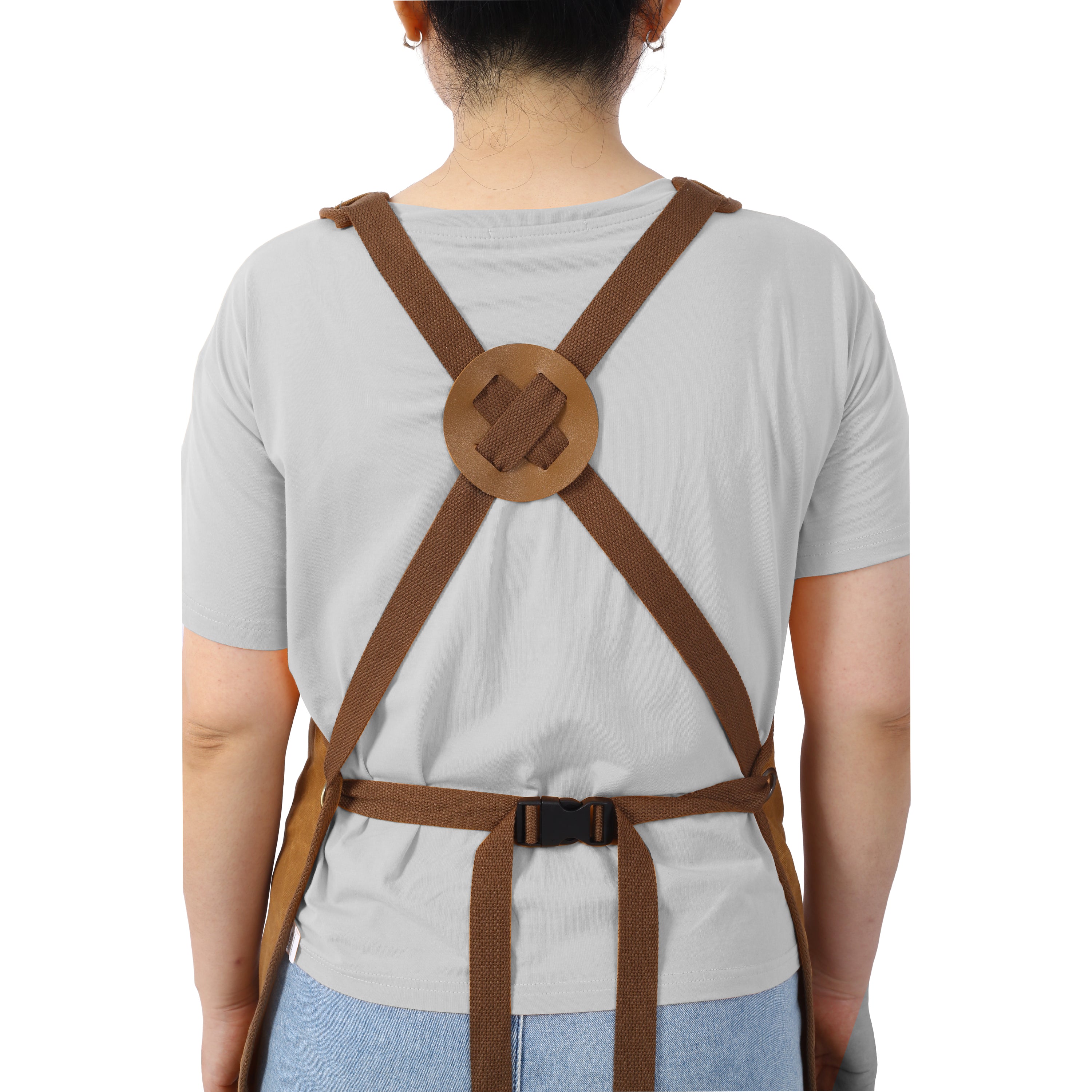 Long heavy-duty waxed canvas tool apron, carpenter apron, carpenter apron, carpenter waterproof 18 ounces