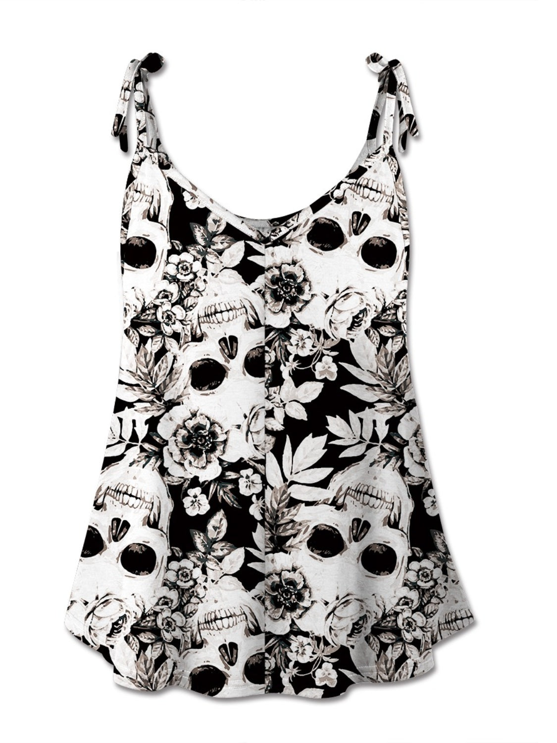 Camisola de cuello redondo con estampado de calaveras FAM-FAM