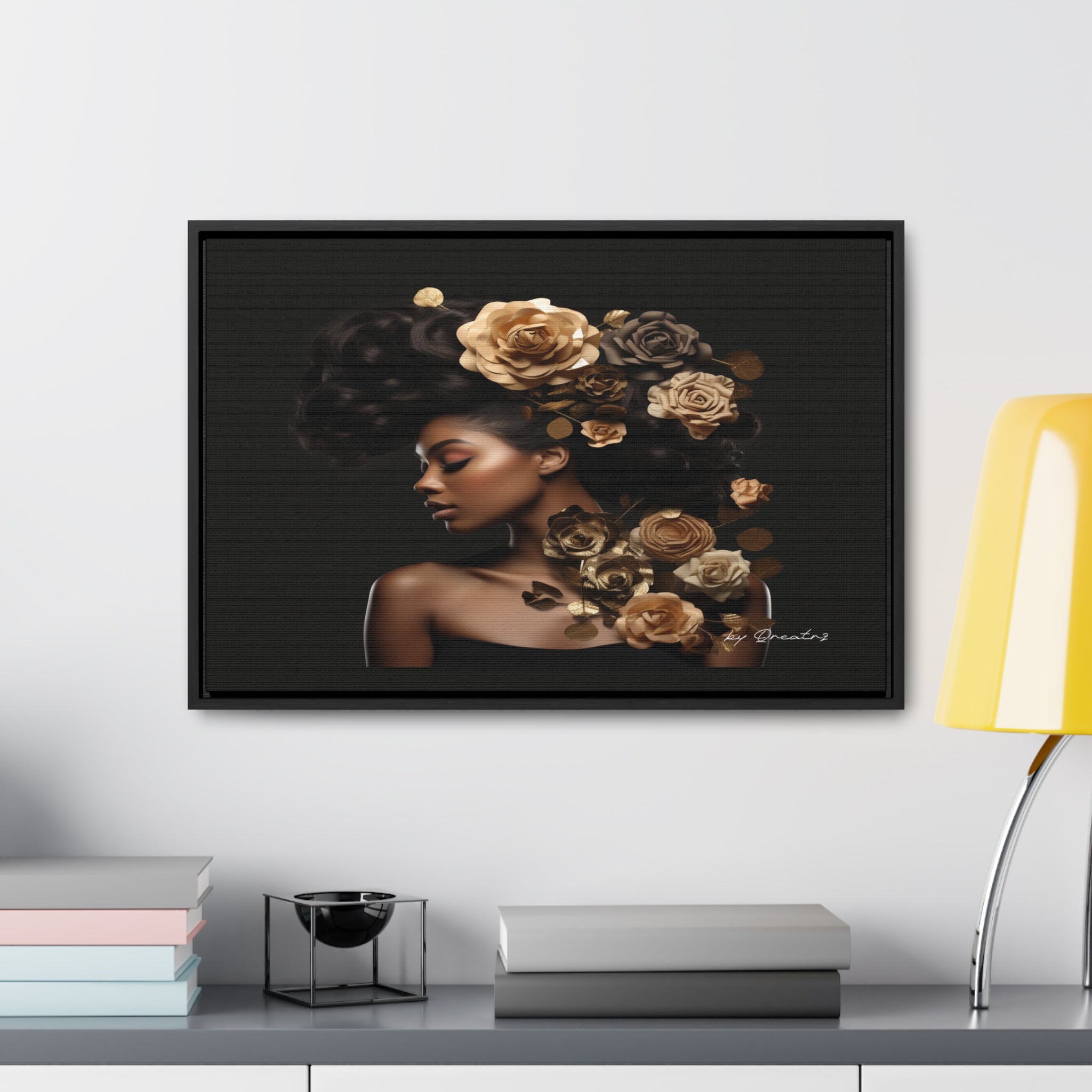 Shimmering in Gold - The Rose Collection - Gallery Canvas Wraps - Horizontal Frame