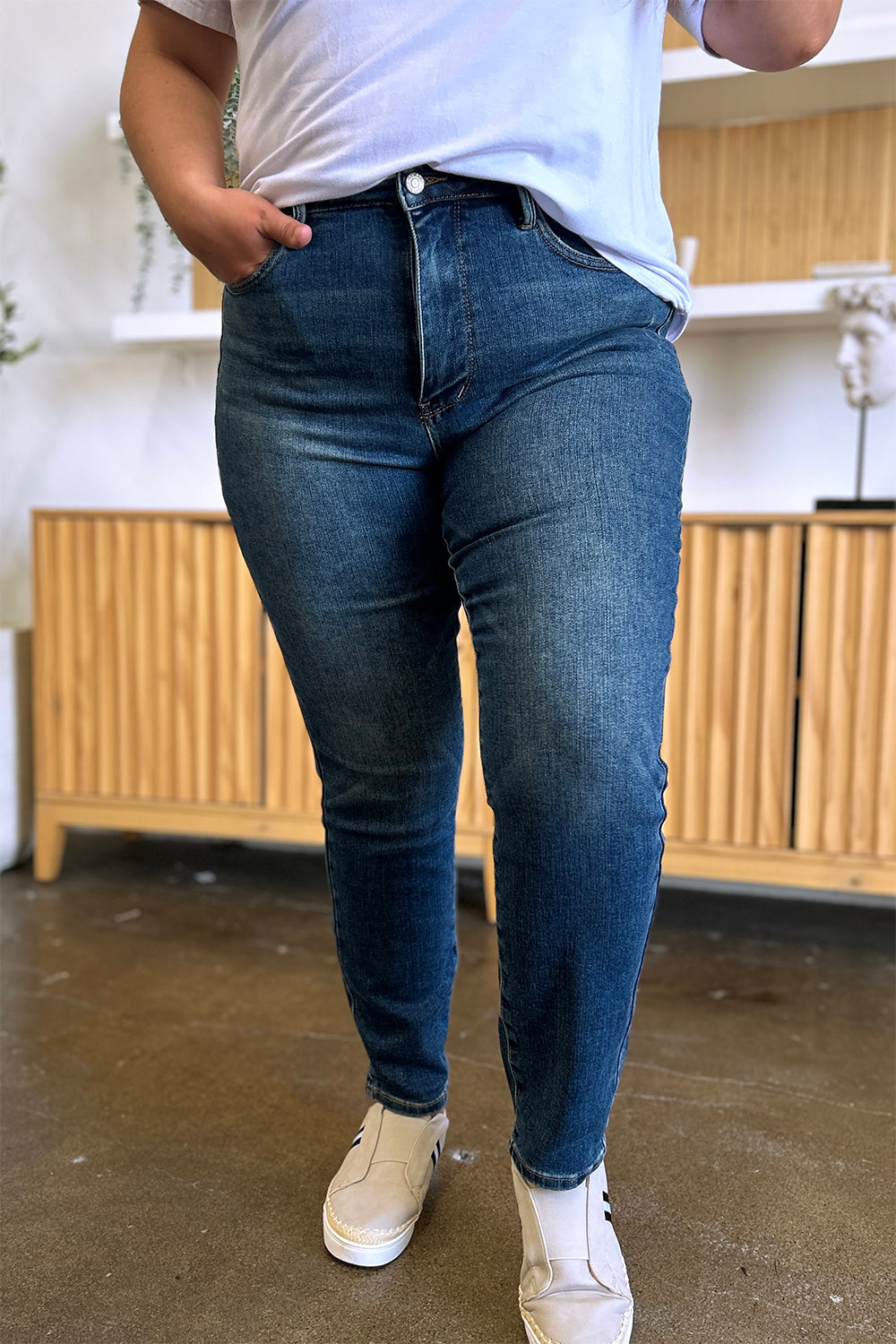 Jean slim taille haute à effet gainant Judy Blue