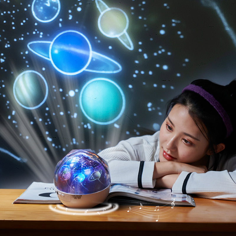 Rotating Projection Lamp Girl Bedroom Starry Atmosphere Lamp Children's Birthday Creative Starry Sky Lamp