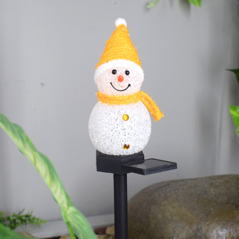 Christmas New Outdoor Solar Snowman Cute Lawn Garden Lamp Modern Garden Landscape Plug Decorative Lamp