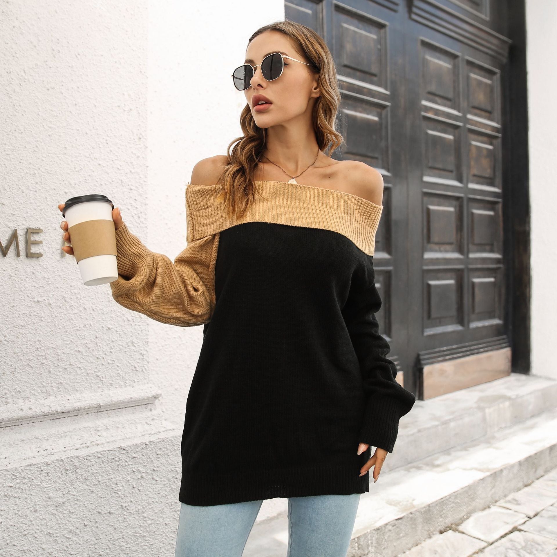 Design Sense Sweater Women Loose Autumn And Winter Long Sleeve Knitted Sweater New Style