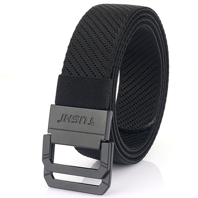 New Double Ring Buckle Nylon Versatile Belt