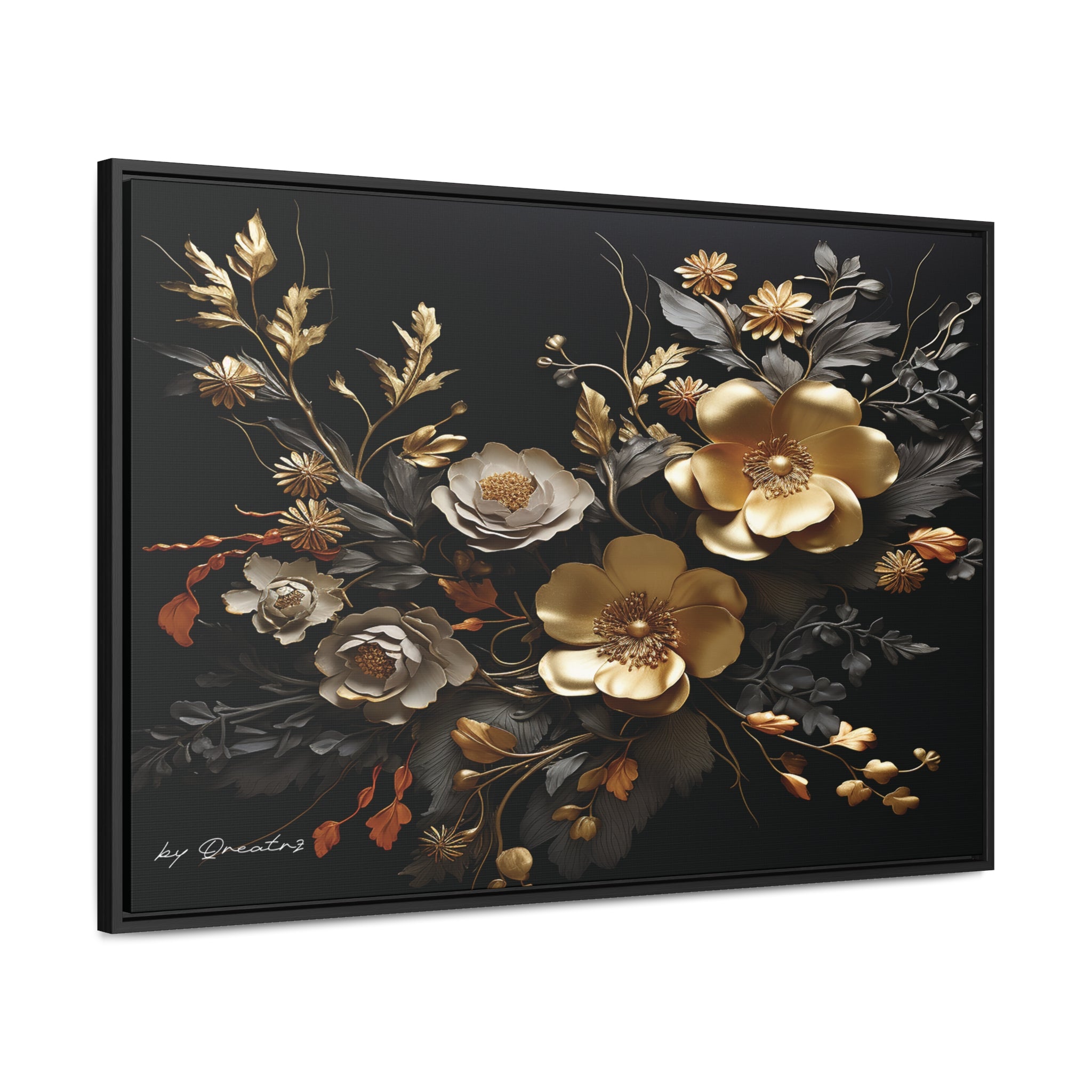 Shimmering in Gold Gallery Canvas Wraps, Horizontal Frame