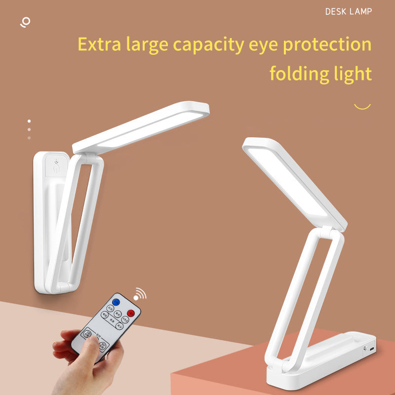 Creative Desk Lamp For Students Dormitory Learning Dual Use Clamshell Folding Eye Protection Bedside Reading Lamp