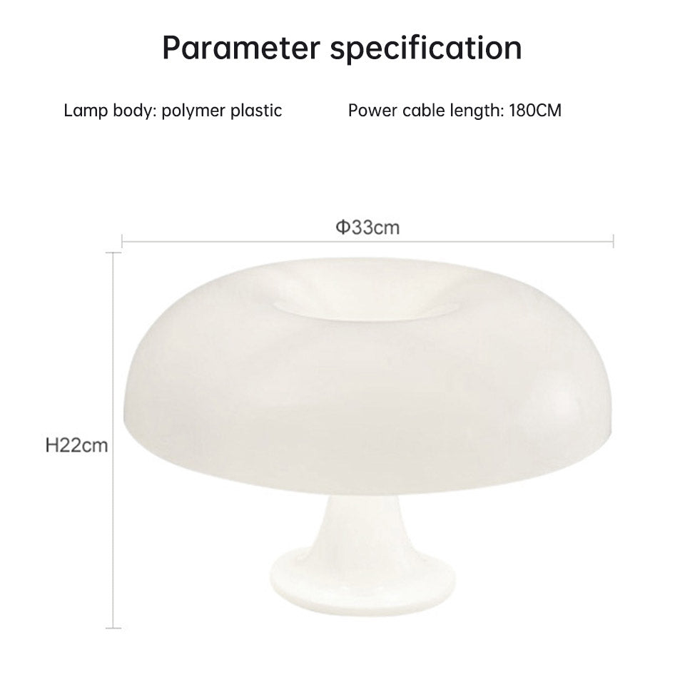 USB Danish Mushroom Table Lamp Simple Living Room Bedroom Bedhead Model Room Decorative Lamp