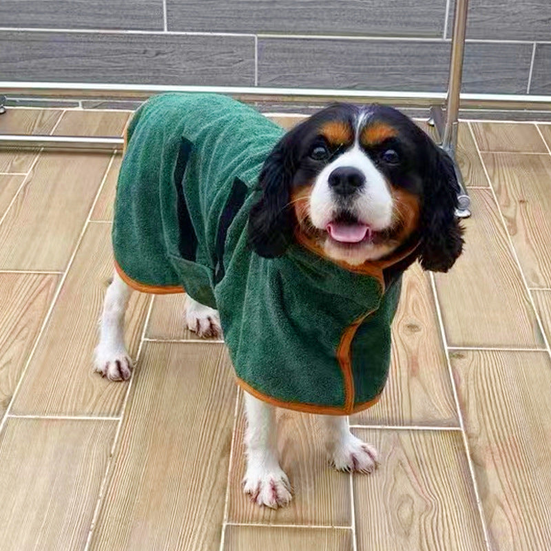 Albornoz para mascotas de microfibra de secado rápido, sin pérdida de pelo, toalla absorbente para baño de perros y gatos 