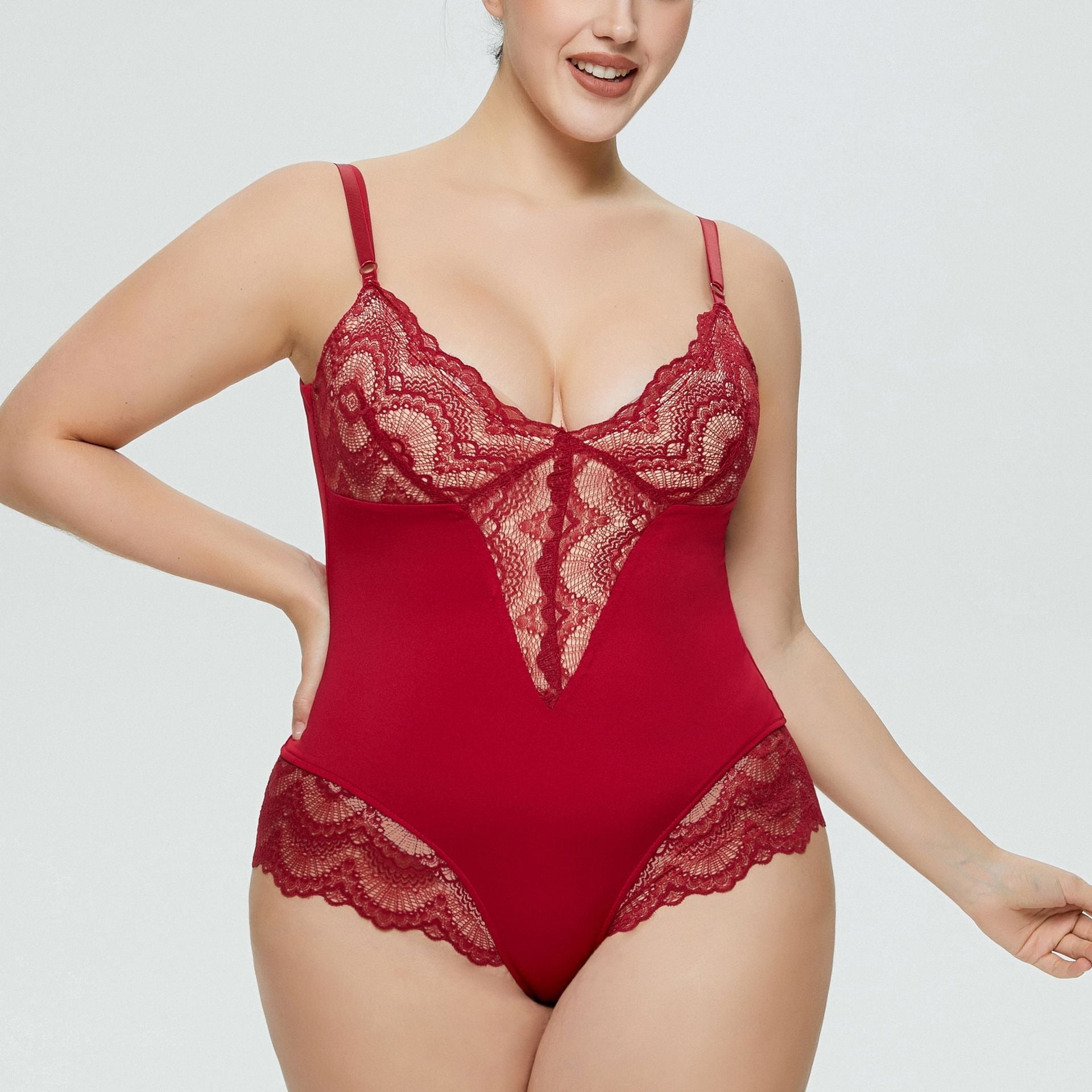 Body pour femme Body Body Body Body en dentelle épissé Body T-Line Body à bretelles Haut