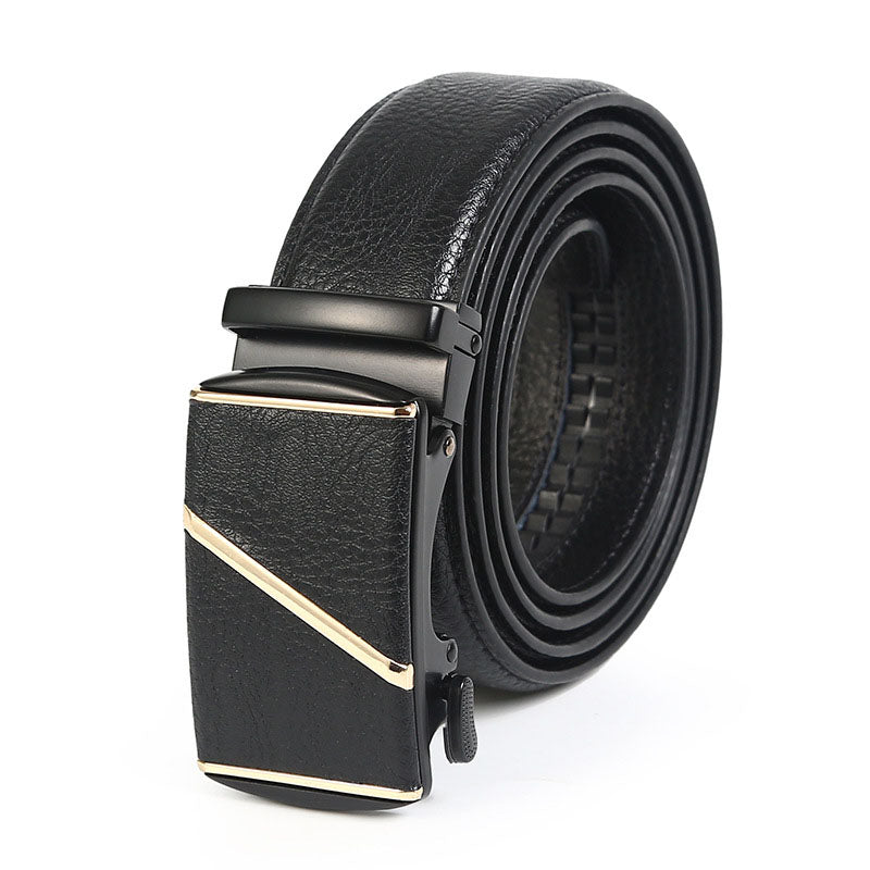 Ceinture en cuir véritable à motif crocodile