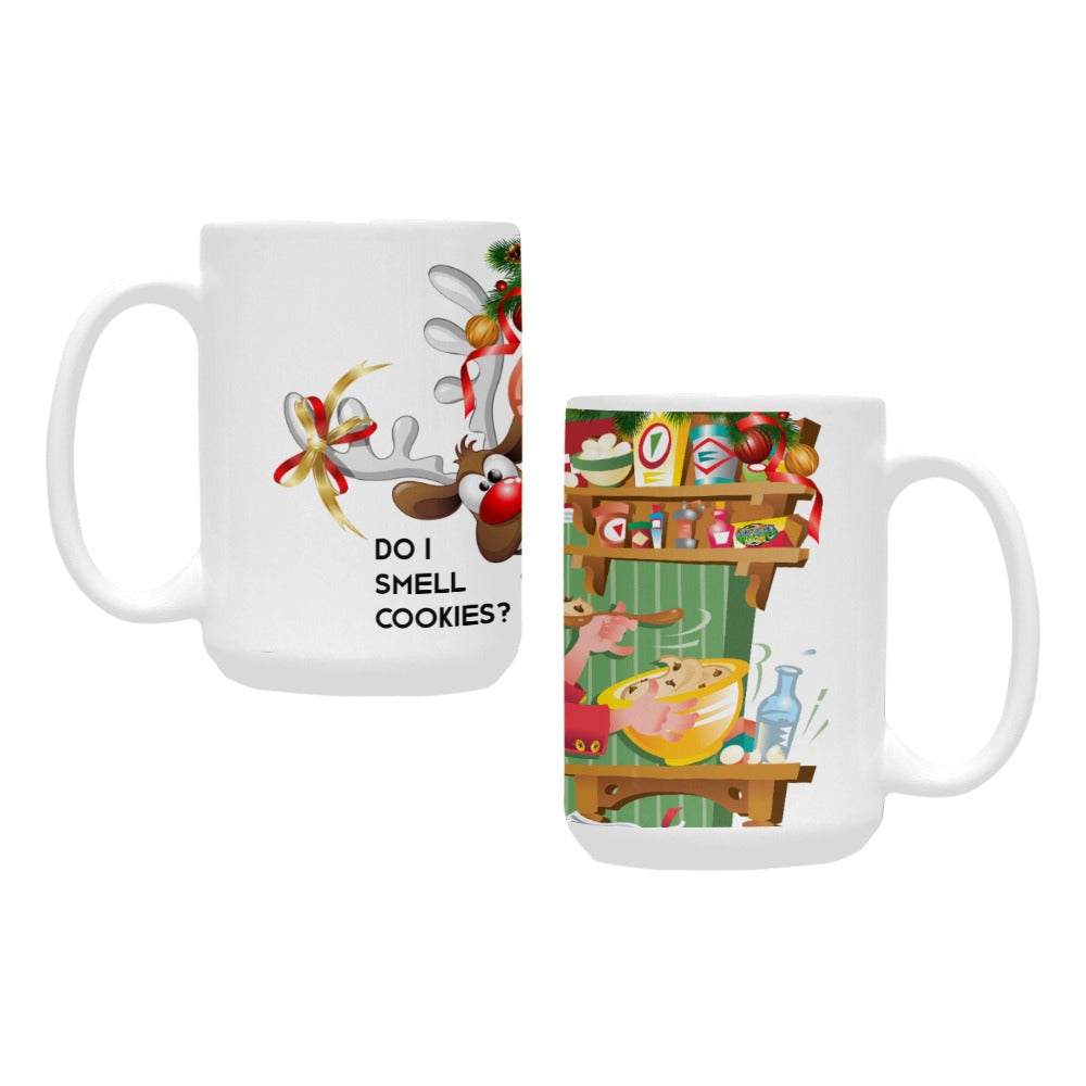 Do I Smell Cookies Christmas Time Ceramic Mug (15 OZ) (Made in USA，Ships to USA Only)