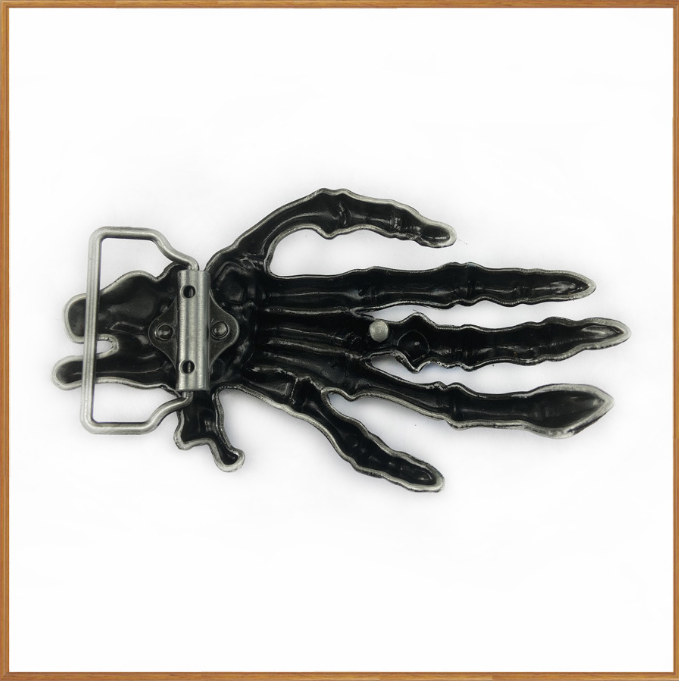 Skeleton Palm Retro Belt Buckle