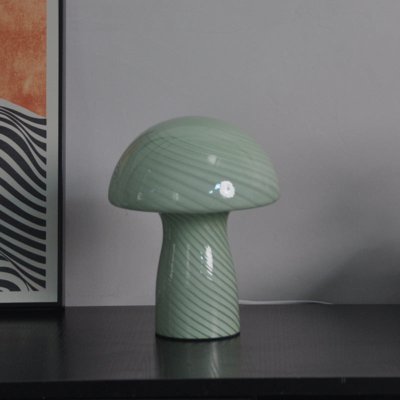 Table Lamp Ins, Blogger Orange Glass Mushroom Lamp, Home Stay Decoration Atmosphere Lamp, Bedroom Bedside Lamp