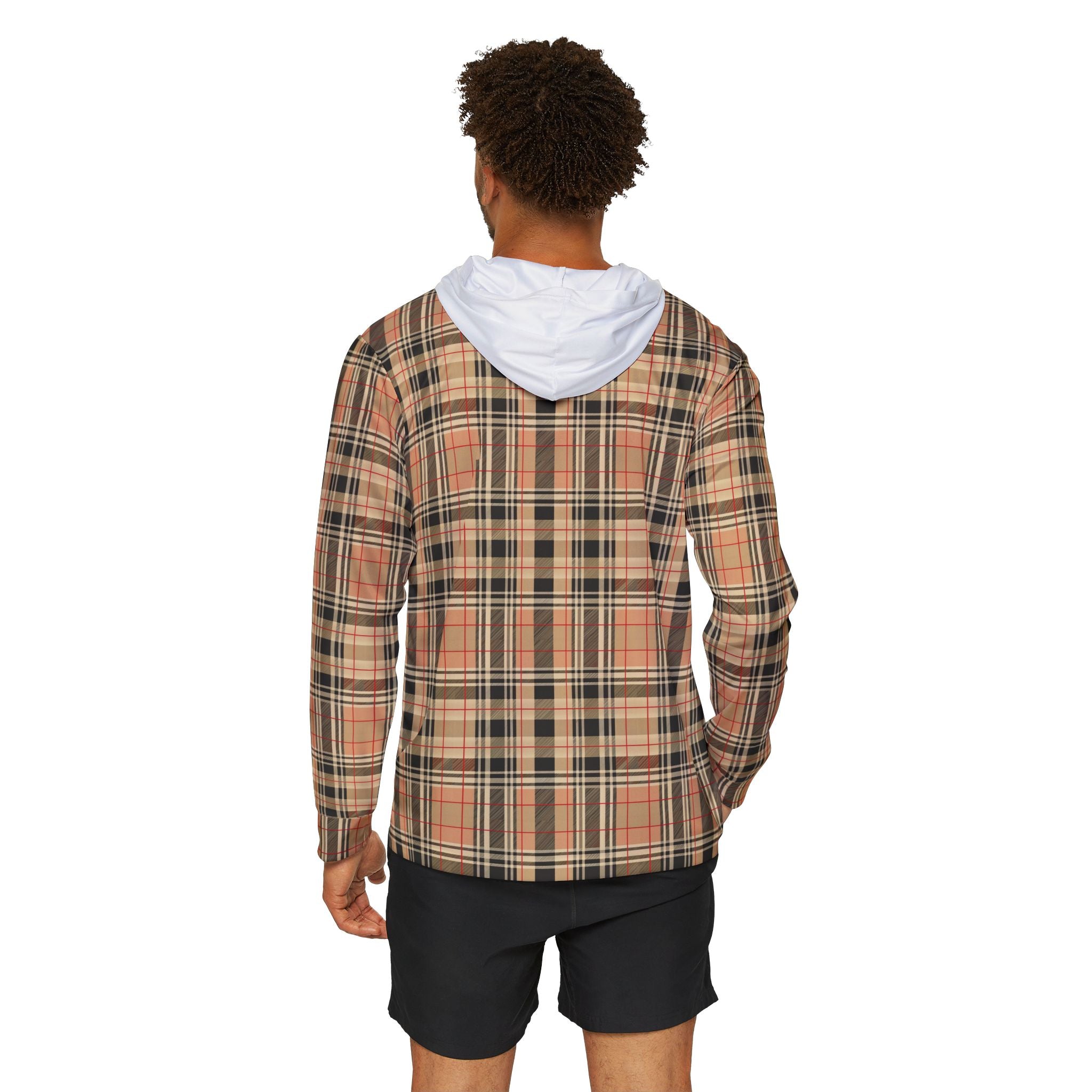 Qreatrz Plaid Men’s Sports Warmup Hoodie