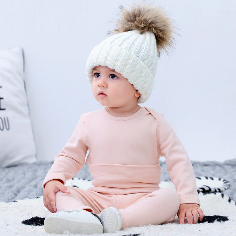 Ensemble de sous-vêtements chauds pour bébé Vêtements d'automne en coton pour bébé Pantalons d'automne Vêtements d'hiver Vêtements de fond d'automne et d'hiver