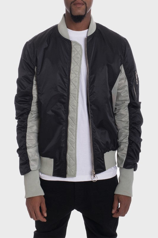 CHAQUETA BOMBER BICOLOR BLOCK