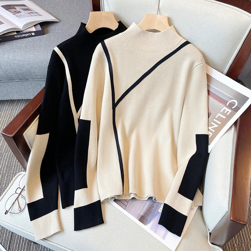 Turtleneck Sweater Women Winter Clothes Merino Kintting Cotton Cashmere Sweater Women Pullover Fall Female Knitwear