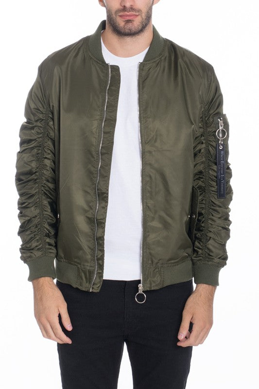 Chaqueta bomber informal con forro de vuelo MA-1