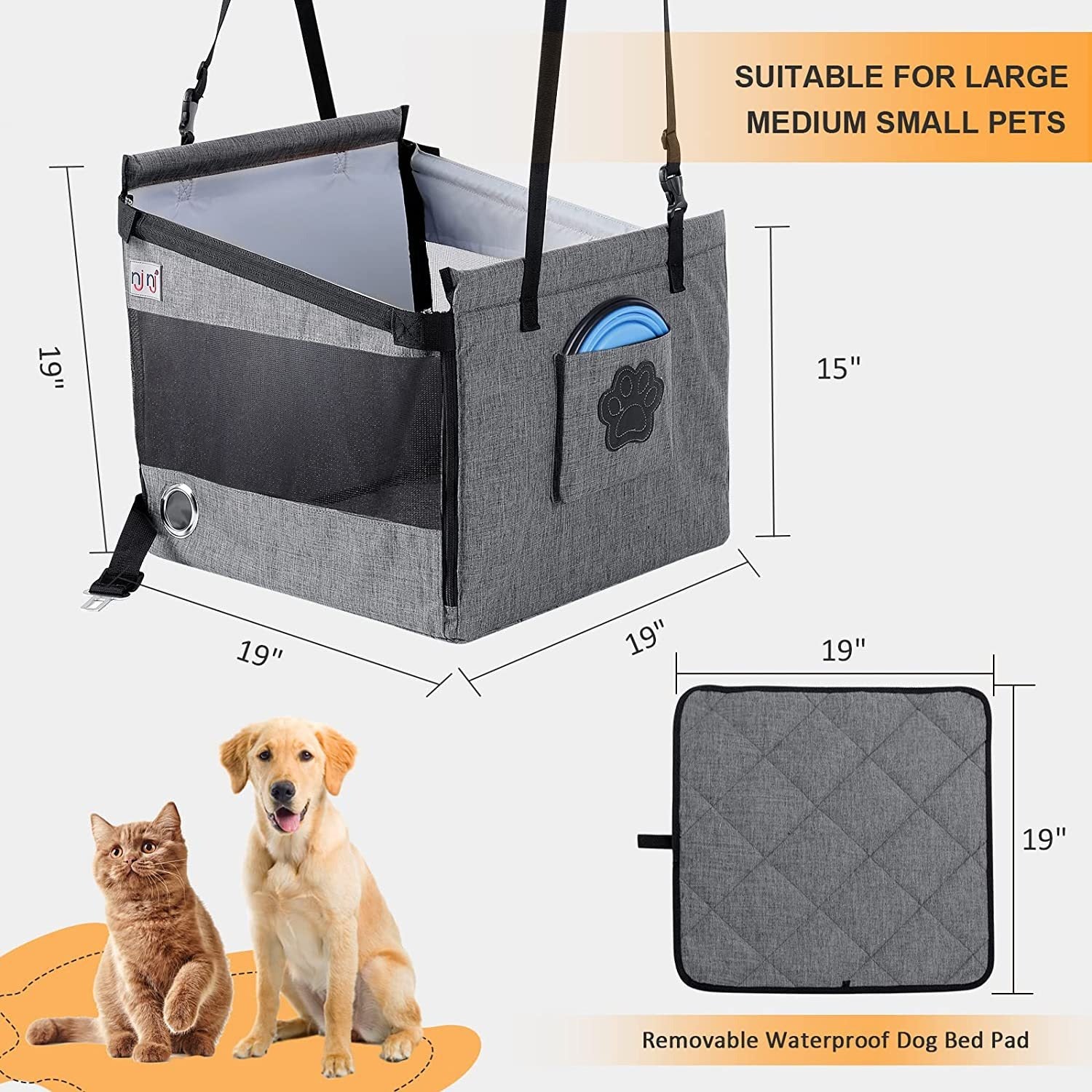 New Car Pet Cage Car Rear Dog Basket Waterproof And Anti-Dirty Pet Car Cushion