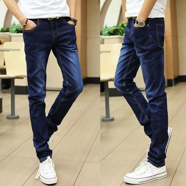 Jeans Harem pour hommes Mode Hommes Pieds lavés Pantalon en denim brillant Hip Hop Vêtements de sport Pantalon taille élastique 