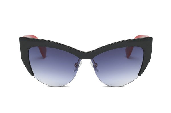 Half Frame Cat Eye Fashion Sunglasses