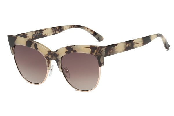 Women Half Frame Cat Eye Sunglasses