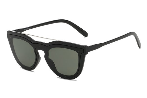 Retro Brow-Bar Flat Top Fashion Sunglasses