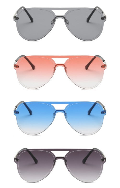 Lunettes de soleil aviateur unisexes tendance