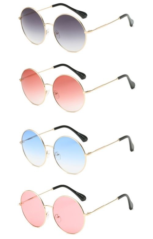 Gafas de sol clásicas de moda con forma redonda y círculo