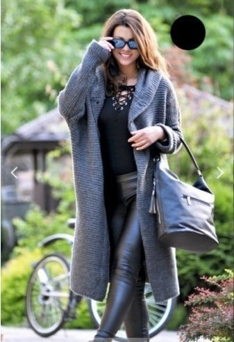 Spring New Women's Mid length Sweater Hooded Cardigan Women's Knitwear