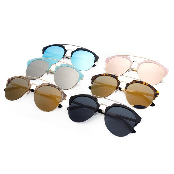 Women Round Cat Eye Fashion Sunglasses