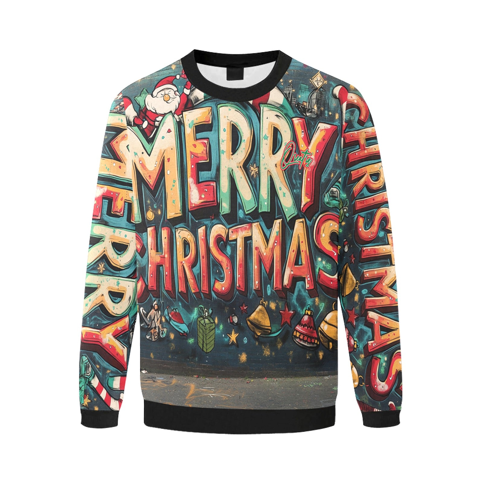 QREATRZ Merry Men's Fuzzy Sweatshirt