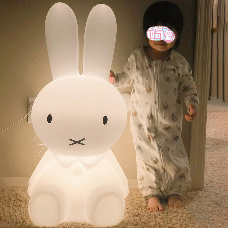 Rabbit Table Lamp Cartoon Lovely Bedside Bedroom Floor Lamp Living Room Glow Rabbit Rechargeable Night Lamp