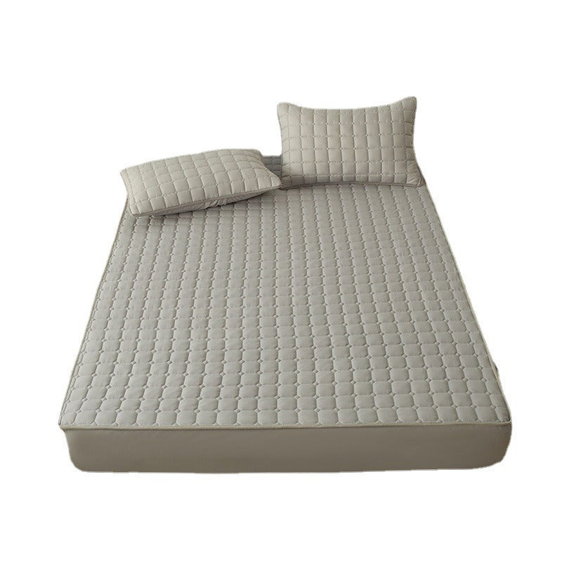 Sábana ajustable impermeable con bandas elásticas para cama, funda de colchón de color liso para el invierno