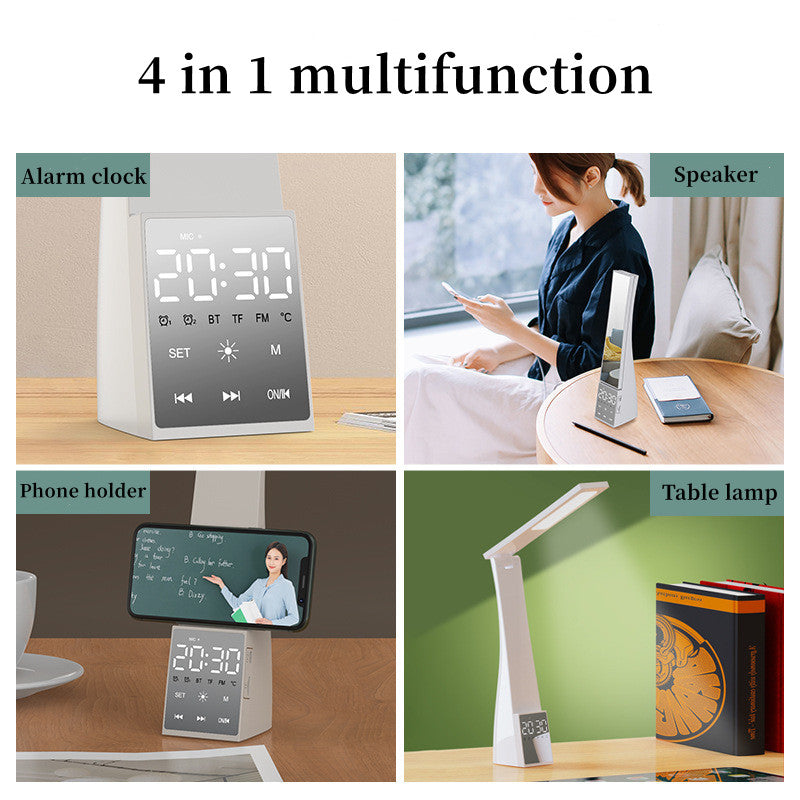 Bluetooth Speaker Eye Protection Lamp Alarm Clock Audio Student Desktop Multi-Function Desk Lamp