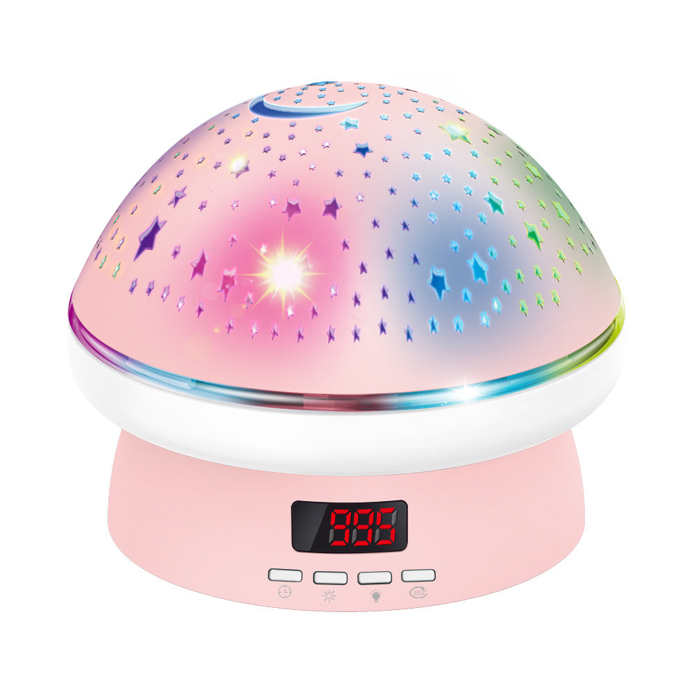 New Remote Control Mushroom Star Projection Lamp Rotary Projection Night Lamp Bedroom Lamp