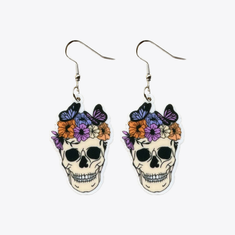 Boucles d'oreilles pendantes en acrylique sur le thème d'Halloween