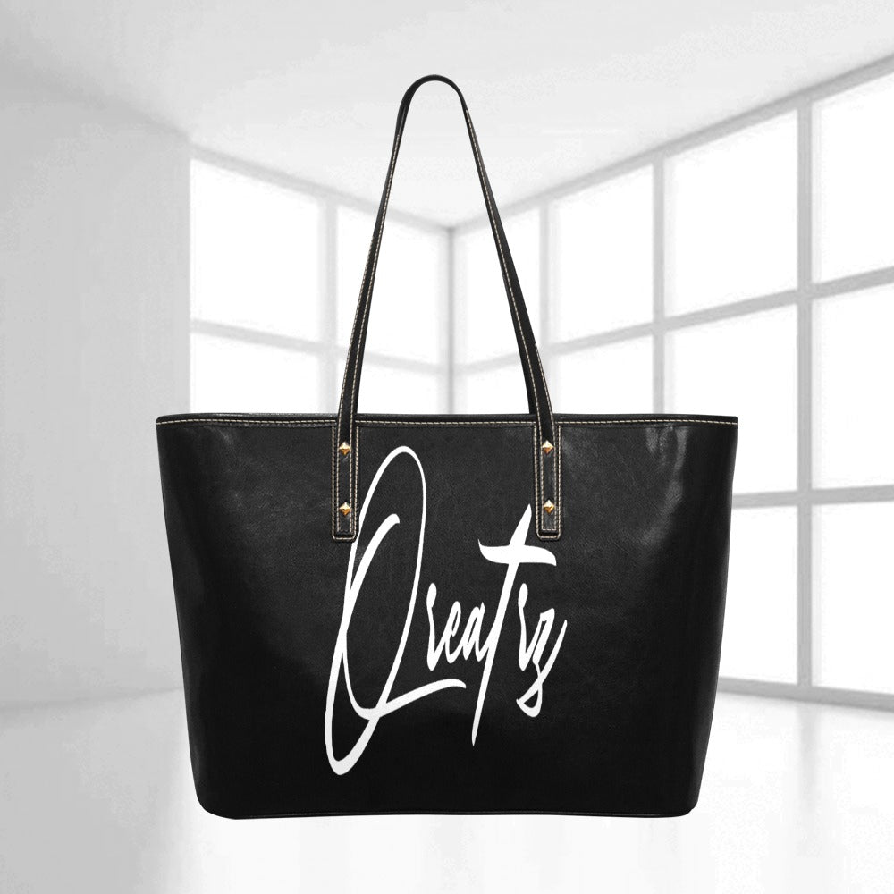 Sac fourre-tout en cuir PU Signature Qreatrz