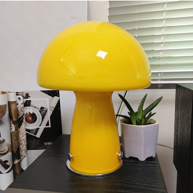 Table Lamp Ins, Blogger Orange Glass Mushroom Lamp, Home Stay Decoration Atmosphere Lamp, Bedroom Bedside Lamp