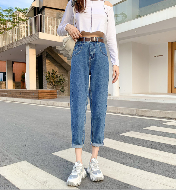 High waist boyfriend jeans