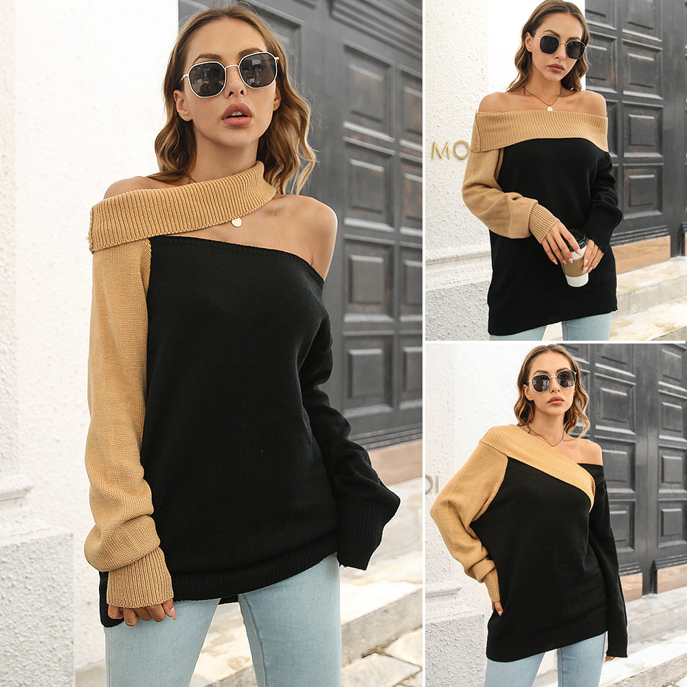 Design Sense Sweater Women Loose Autumn And Winter Long Sleeve Knitted Sweater New Style