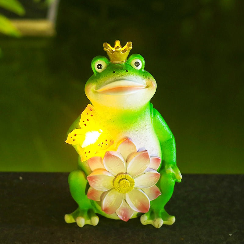 Lampe solaire grenouille décoration de cour extérieure