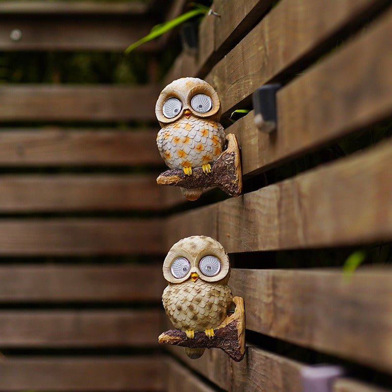 Owl solar lamp resin handicraft ornaments