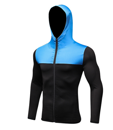 FANNAI Mens Running Jackets Fitness Sports Coat Soccer outdoor Training Gym corset hooded Thin Quick Dry Reflective zipper