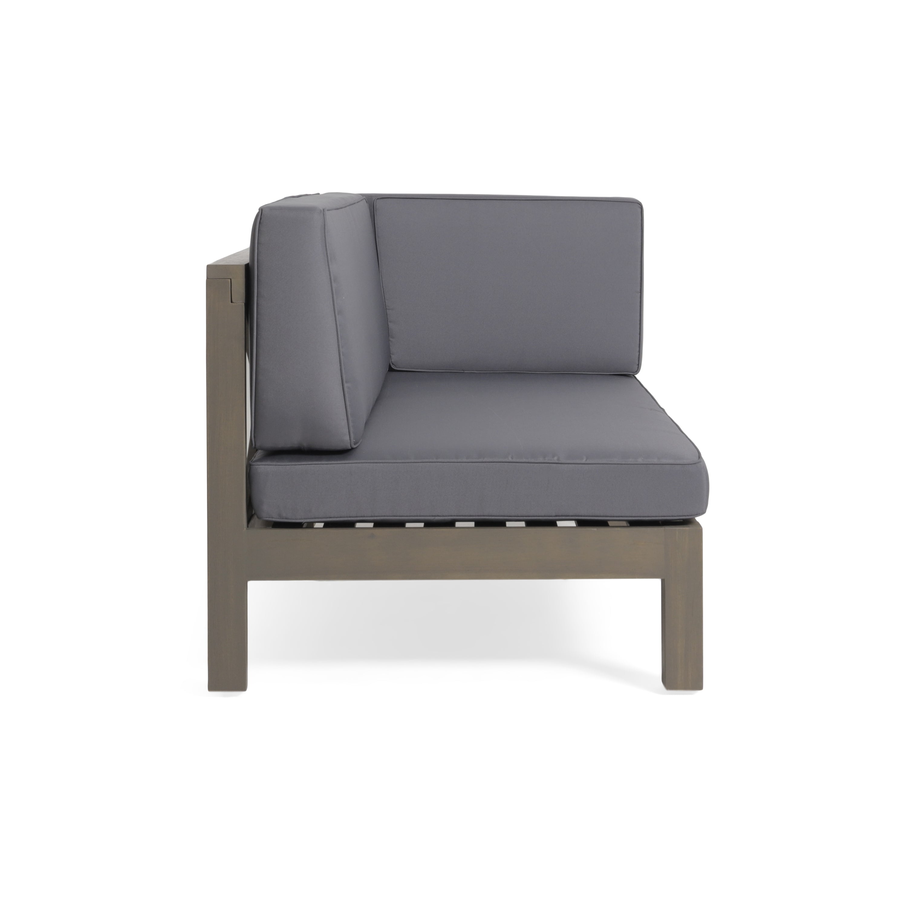 BRAVA X-BACK RIGHT CORNER BENCH, DARK GREY