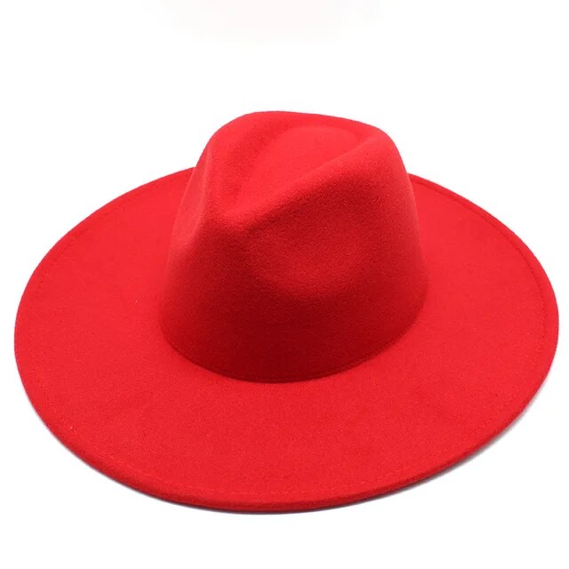 Sombrero Fedora clásico de ala ancha, de lana en blanco y negro, para hombre y mujer, plegable, para invierno, para bodas, iglesias, jazz 