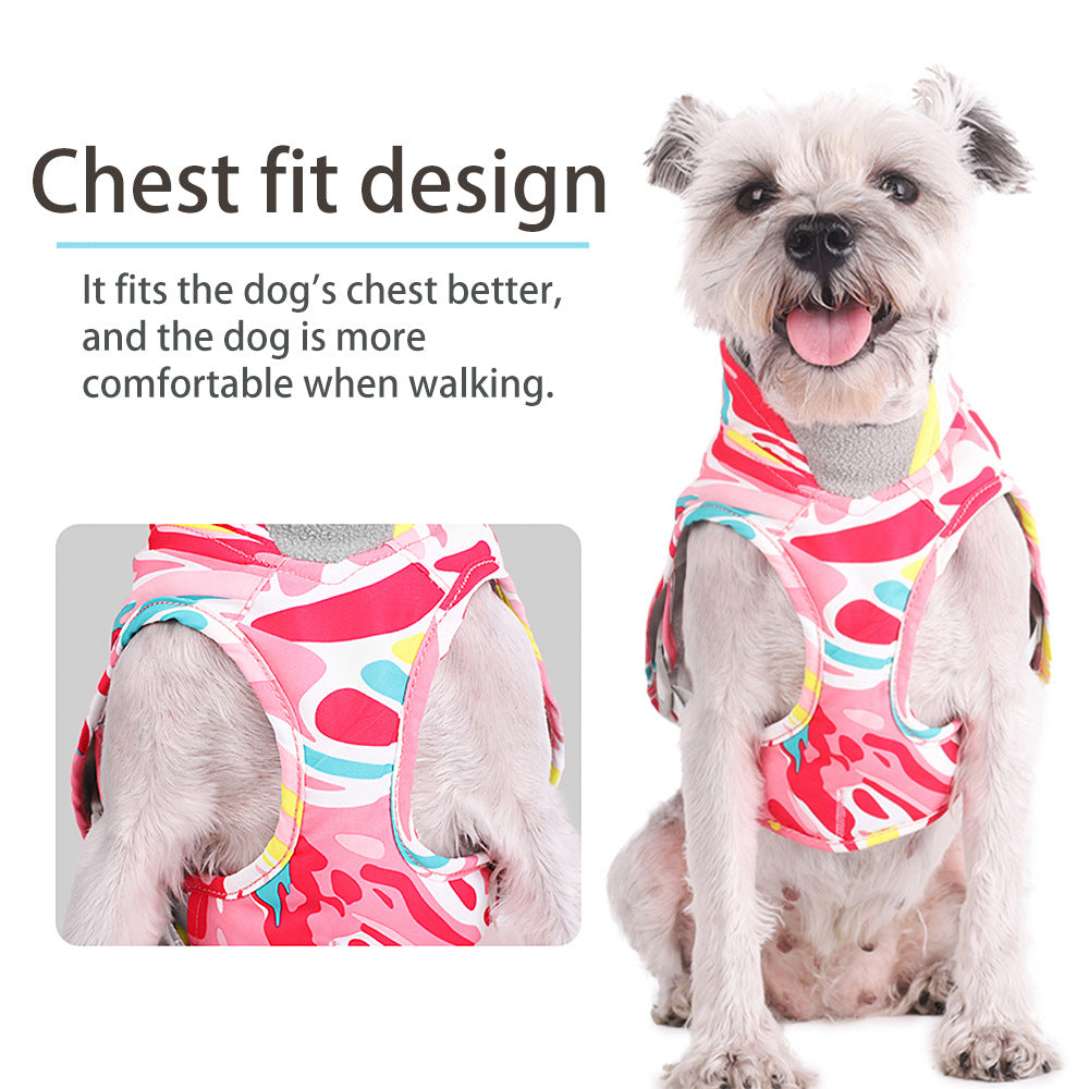 Autumn And Winter Jacket Printed Waterproof Reflective Thickened Pet Clothes